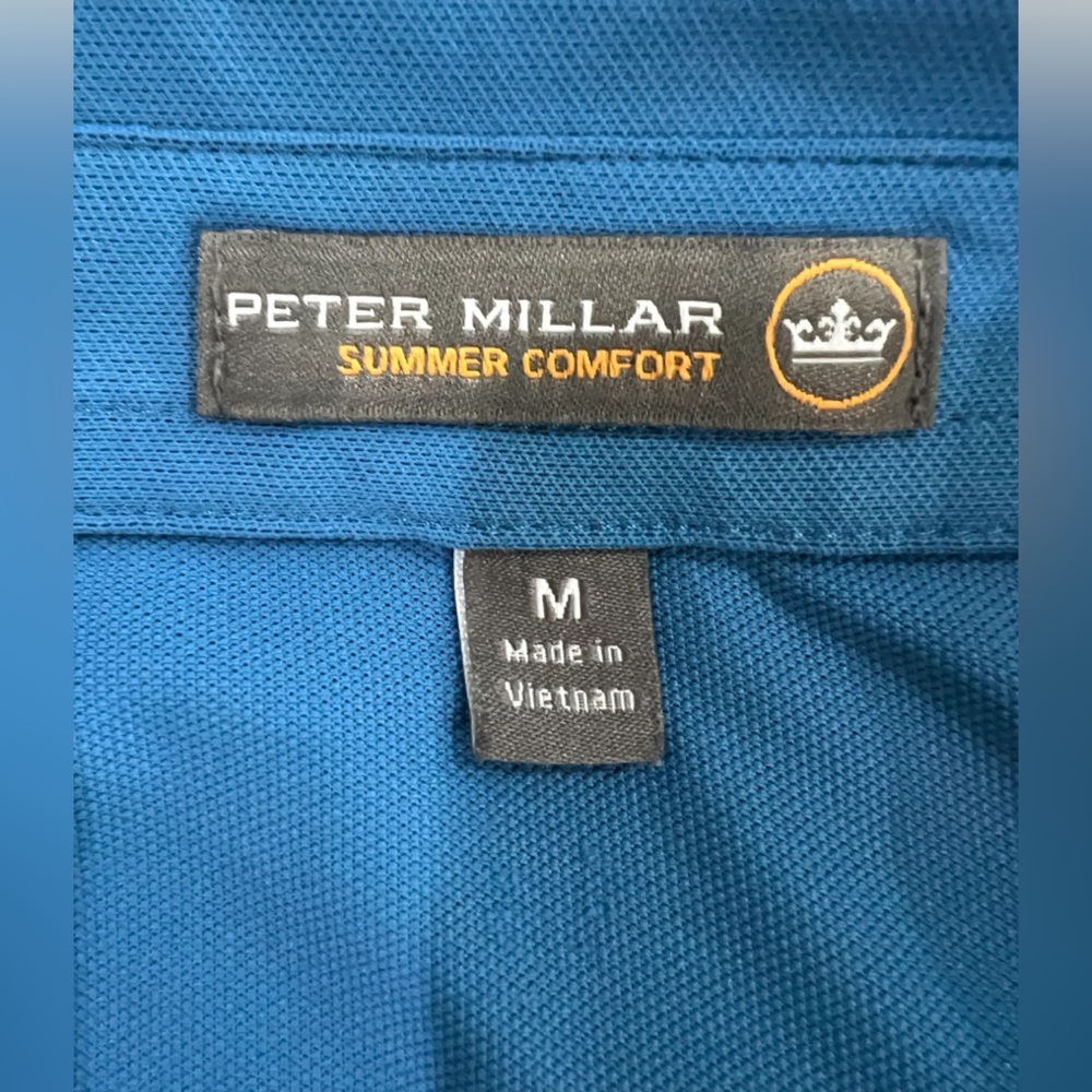 Peter Millar Three Button Collared Polo Shirt. Si… - image 4